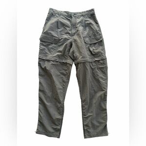Royal Robbins Womens 10 Convertible Cargo Pants Hiking Outdoors Olive Green